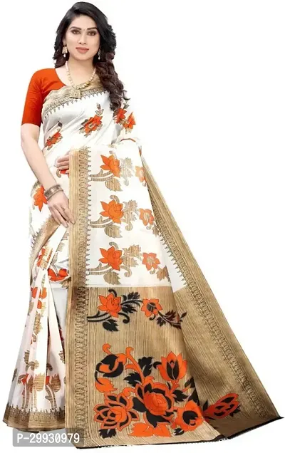 Stylish Fancy Art Silk Saree With Blouse Piece For Women-thumb0