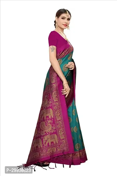 Stylish Fancy Art Silk Saree With Blouse Piece For Women-thumb3