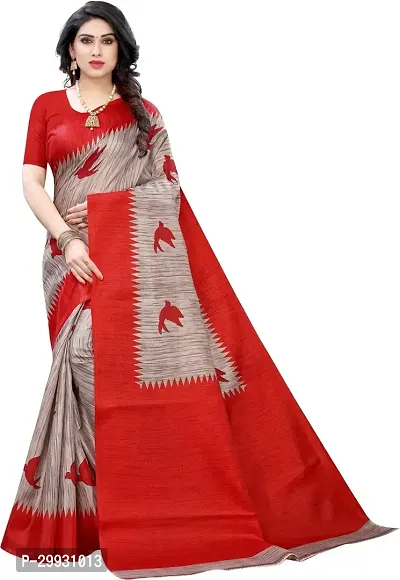 Stylish Fancy Art Silk Saree With Blouse Piece For Women-thumb0