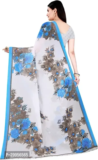 Stylish Fancy Georgette Saree With Blouse Piece For Women-thumb3