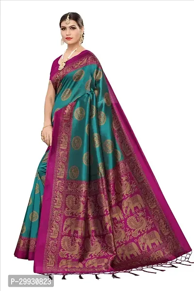 Stylish Fancy Art Silk Saree With Blouse Piece For Women-thumb4