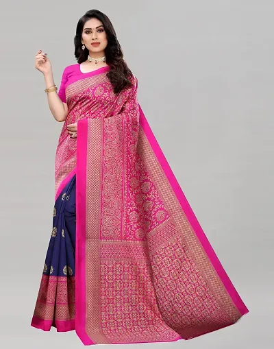  Art Silk Saree with Blouse piece 