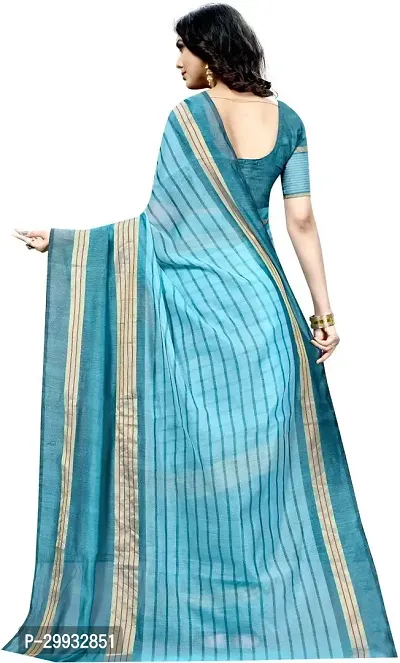 Stylish Fancy Cotton Silk Saree With Blouse Piece For Women-thumb2