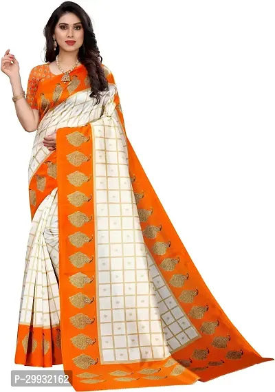 Stylish Fancy Art Silk Saree With Blouse Piece For Women-thumb0