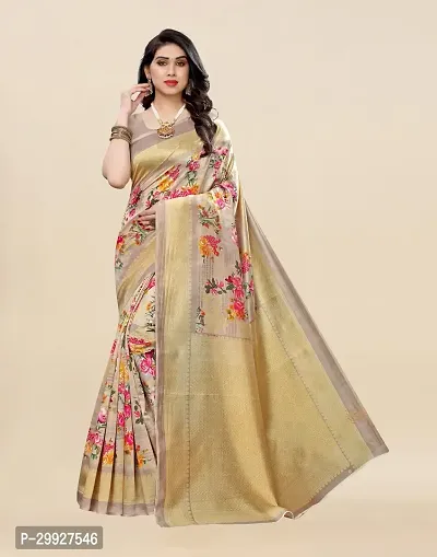 Stylish Fancy Cotton Silk Saree With Blouse Piece For Women