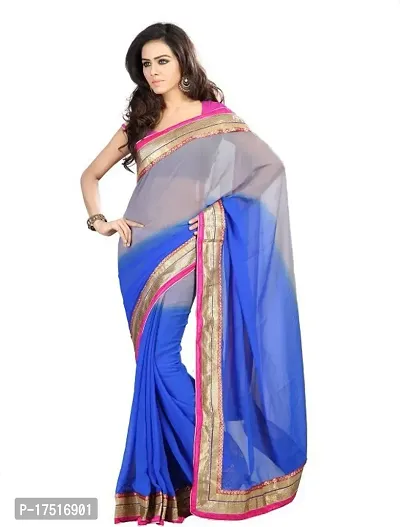 Women Stylish Art Silk Solid Saree with Blouse piece-thumb0