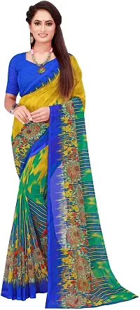 Stylish Fancy Georgette Saree With Blouse Piece For Women Pack Of 3-thumb1