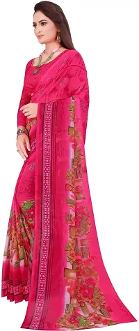 Stylish Fancy Georgette Saree With Blouse Piece For Women-thumb3