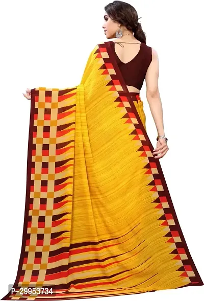 Stylish Fancy Georgette Saree With Blouse Piece For Women-thumb4