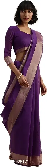 Stylish Fancy Art Silk Saree With Blouse Piece For Women-thumb0