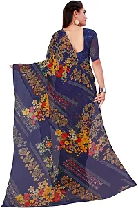 Women Stylish Georgette Printed Saree with Blouse piece-thumb3