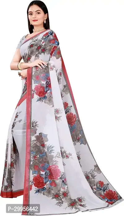 Stylish Fancy Georgette Saree With Blouse Piece For Women-thumb2