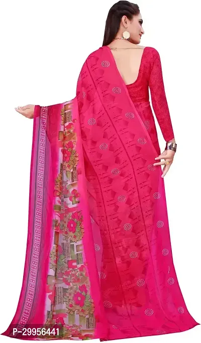 Stylish Fancy Georgette Saree With Blouse Piece For Women-thumb5