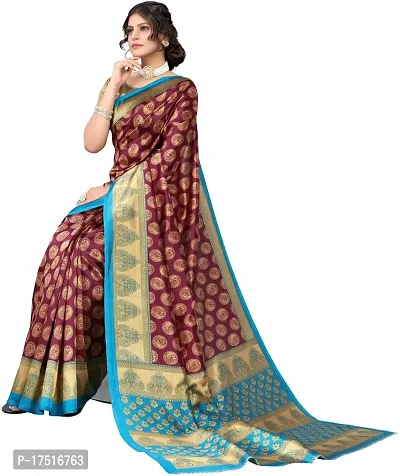 Women Stylish Chiffon Printed Saree with Blouse piece-thumb4