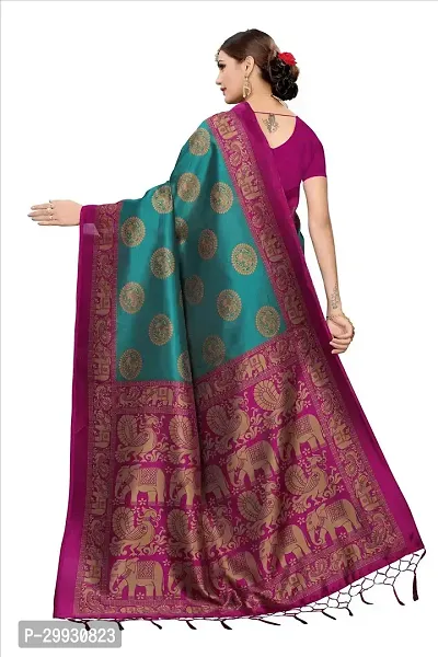 Stylish Fancy Art Silk Saree With Blouse Piece For Women-thumb2