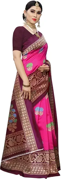 Stylish Fancy Art Silk Saree With Blouse Piece For Women-thumb2