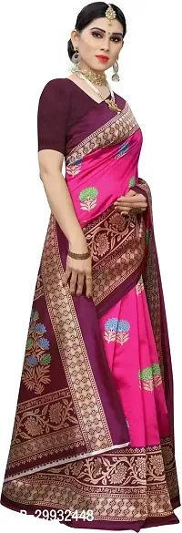 Stylish Fancy Art Silk Saree With Blouse Piece For Women-thumb3