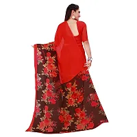 Todaydeal Red Printed Georgette saree with Blouse-thumb2