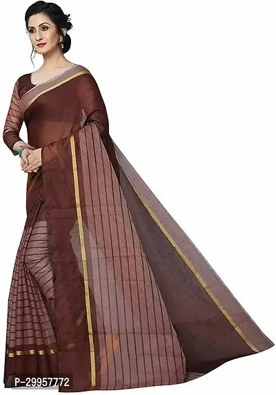 Stylish Fancy Cotton Silk Saree With Blouse Piece For Women-thumb3