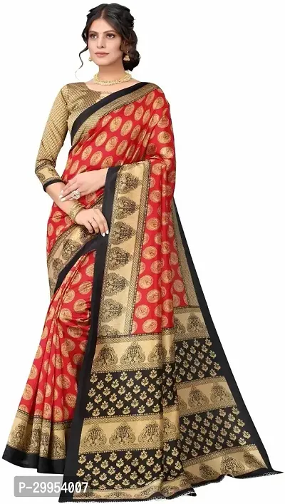 Stylish Fancy Art Silk Saree With Blouse Piece For Women-thumb0