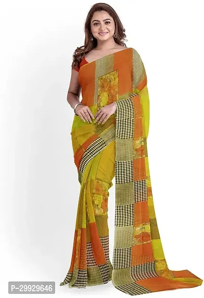 Stylish Fancy Georgette Saree With Blouse Piece For Women