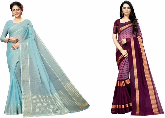 Trending Art Silk Saree with Blouse piece 