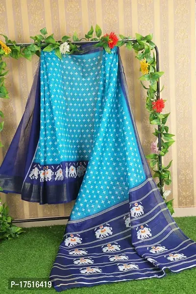 Women Stylish Art Silk Self Pattern Saree with Blouse piece