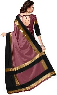 Stylish Fancy Cotton Silk Saree With Blouse Piece For Women-thumb1