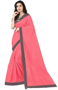 Stylish Fancy Lycra Blend Saree With Blouse Piece For Women Pack Of 5-thumb1