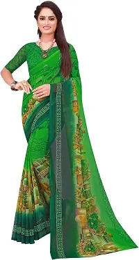 Stylish Fancy Georgette Saree With Blouse Piece Combo For Women Pack Of 2-thumb2