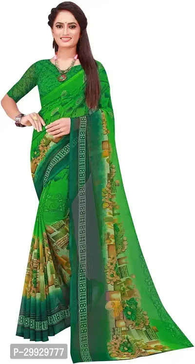 Stylish Fancy Georgette Saree With Blouse Piece Combo For Women Pack Of 2-thumb3