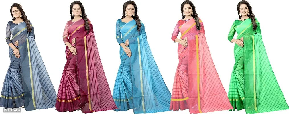 Women Stylish Cotton Silk Printed Saree with Blouse piece