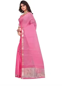 Women Stylish Cotton Silk Solid Saree with Blouse piece-thumb3