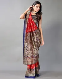 Stylish Fancy Cotton Silk Saree With Blouse Piece For Women-thumb4