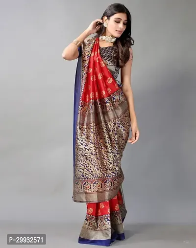 Stylish Fancy Cotton Silk Saree With Blouse Piece For Women-thumb5