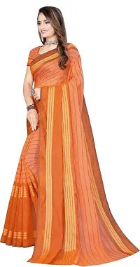 Stylish Fancy Cotton Silk Saree With Blouse Piece For Women-thumb1