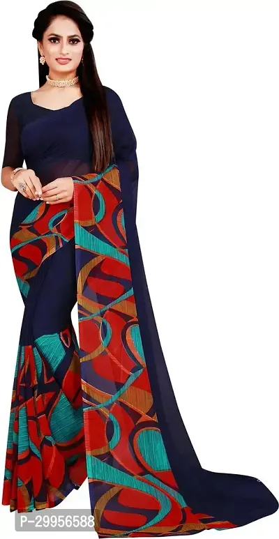 Stylish Fancy Georgette Saree With Blouse Piece For Women