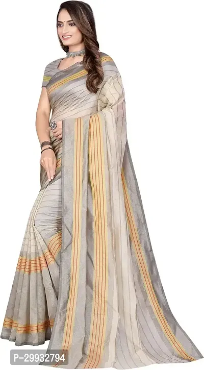 Stylish Fancy Cotton Silk Saree With Blouse Piece For Women-thumb2