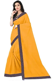 Women Stylish Art Silk Self Pattern Saree with Blouse piece-thumb1