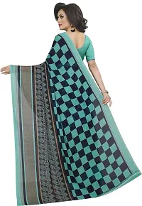 Stylish Fancy Georgette Saree With Blouse Piece For Women-thumb1