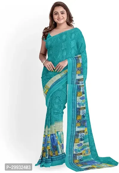 Stylish Fancy Georgette Saree With Blouse Piece For Women