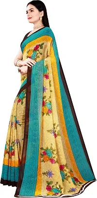 Stylish Fancy Georgette Saree With Blouse Piece For Women-thumb1