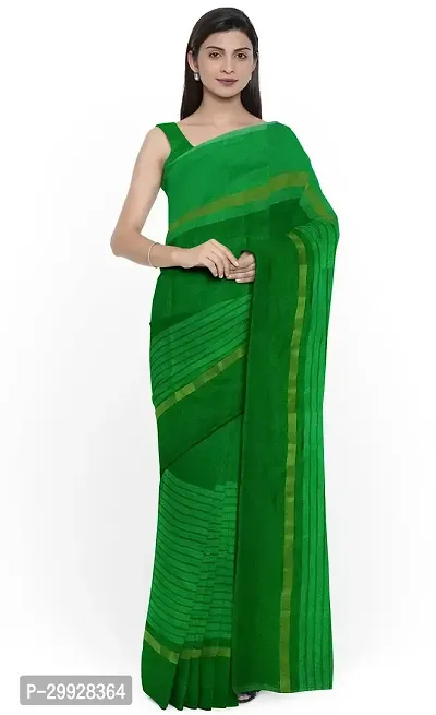 Stylish Fancy Cotton Silk Saree With Blouse Piece For Women-thumb0