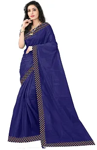 Women Stylish Art Silk Self Pattern Saree with Blouse piece-thumb2