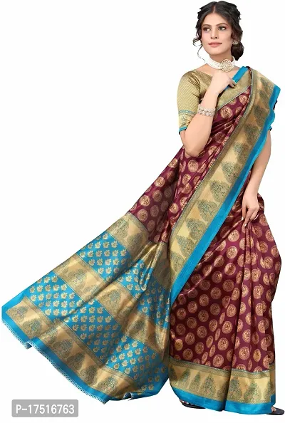 Women Stylish Chiffon Printed Saree with Blouse piece-thumb3