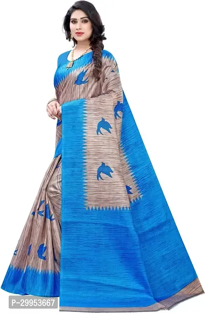 Stylish Fancy Art Silk Saree With Blouse Piece For Women-thumb2