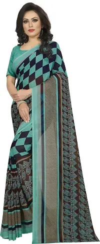 Stylish Fancy Georgette Saree With Blouse Piece For Women-thumb2