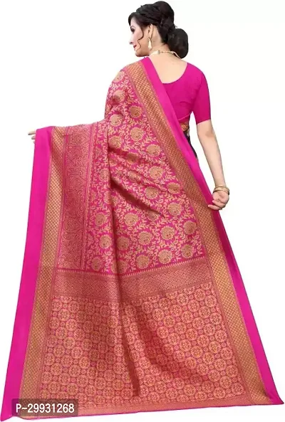 Stylish Fancy Art Silk Saree With Blouse Piece For Women-thumb2