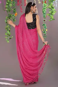 Fancy Lycra Saree With Blouse Piece For Women-thumb2