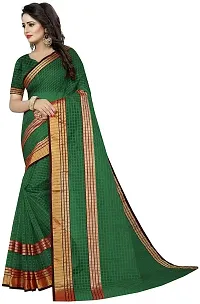 Stylish Fancy Cotton Silk Saree With Blouse Piece For Women-thumb3